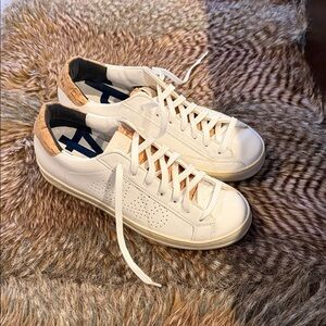 P448 women’s White Leather Sneakers